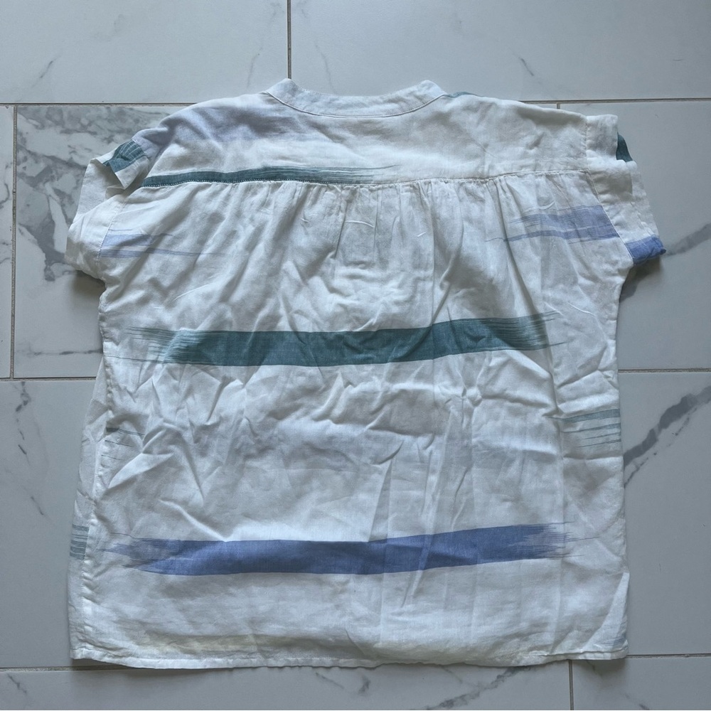 Roller Rabbit Stripe Short Sleeve Button Down Xs - image 7